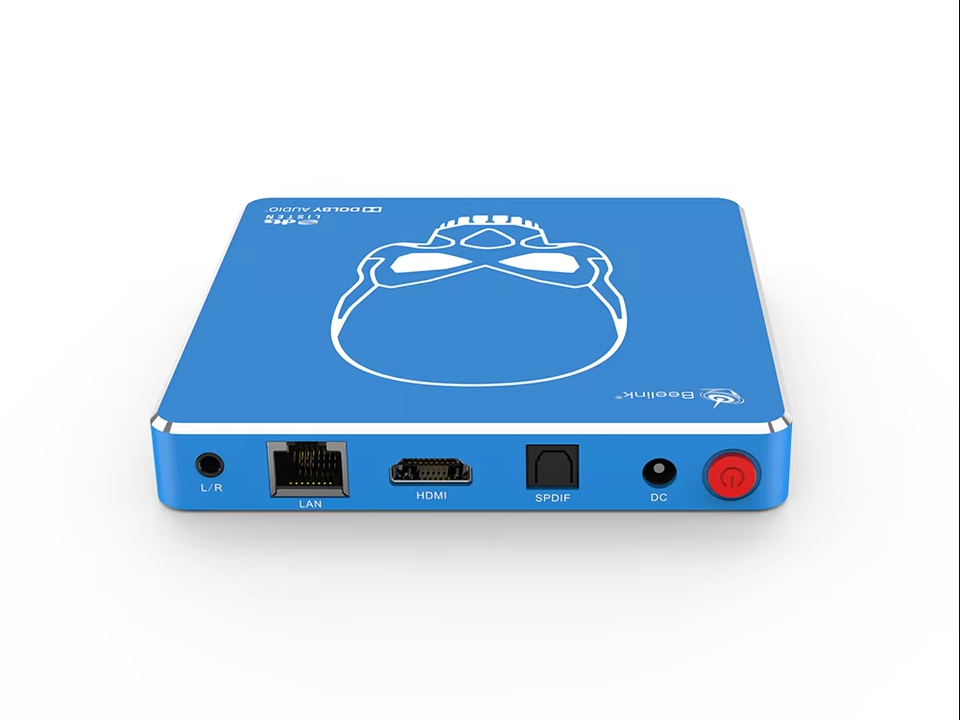 Sơ đồ chi tiết các cổng kết nối mặt sau của Beelink GT-King Pro bản Wi-Fi 6 có cổng Optical