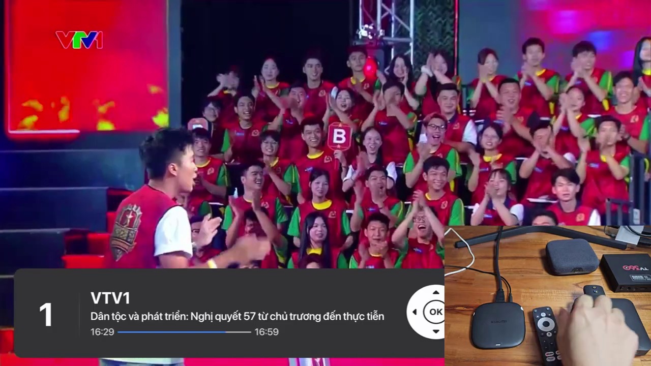 Kết quả thực tế: VTVgo tự động mở và nhảy trực tiếp vào kênh VTV1 mà không cần bấm remote